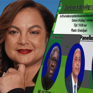 Angelic del Castilho over discussieavond "Overleven in de huidige crisissituatie" met o.a. Ronald Venetiaan