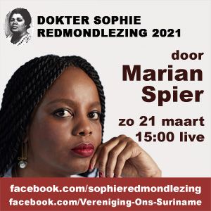Vanaf 15 uur Sophie Redmondlezing 2021 Online, door Marian Spier
